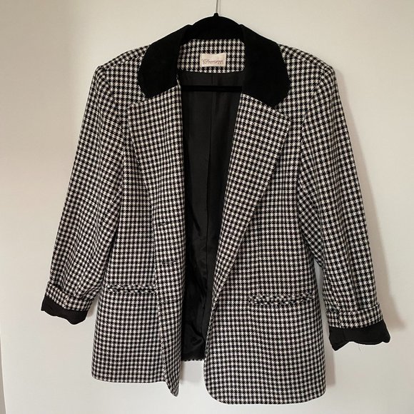 Oversized Houndstooth Blazer - Picture 3 of 7